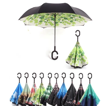 Reverse Om Umbrela Inversata de Așteptat Umbrele C Ocupe de Vânt Femei Soare și Ploaie Anti UV nord Paraguas Parapluie