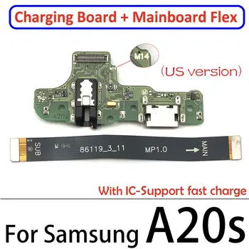 5Pcs Port USB de Încărcare Bord + Placa de baza Placa de baza Conector Cablu Flex Pentru Samsung A10S A20S A21S A30S A50S A31 A41 A51 A71