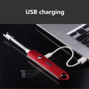 Creative Aprindere arma pentru GRĂTAR încărcare USB Tigara Electronica brichetă Reîncărcabilă Vânt fără flacără electric brichete