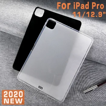 Tableta caz Pentru 2020 iPad Pro 12.9 caz iPad 11 silicon Moale caz Pentru Apple iPad Pro 11 12.9 inch 2020 Slim caz clar Negru