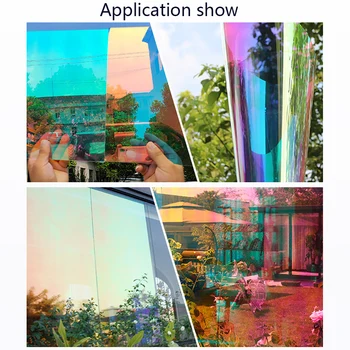 Sunice 45cmx45cm Cameleon decorative foliile colorate solare tentă biroul de acasă mall petrecere de sticlă decor auto-adeziv