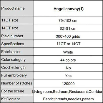 Angel convoi numărat cruciulițe DIY kit personaj modele imprimate panza broderie manual set DMC 14CT material decor Acasă