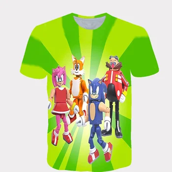 Sonic ariciul fete haine copii 3D t-shirt Topuri de vara baieti haine Mario Vara de Desene animate Anime Tricou cadou