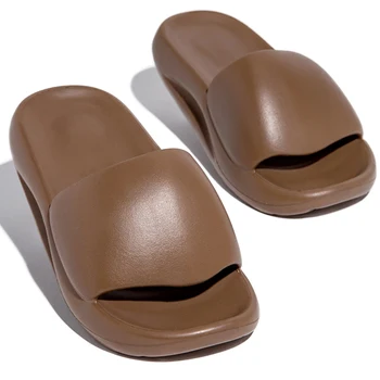 Tendință de Design de Femei Papuci de Interior Pene Platforma Joasa Toc EVA Peep Toe Culoare de Baie Acasă Diapozitive Doamnelor Pantofi de Casa