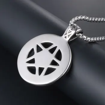 Hemiston Din Oțel Inoxidabil Norocos Pentagrama Colier 2020 Brand Link-Ul Lanț Moda Bijuterii Ts Stil Bijoux Cadou Pentru Barbati