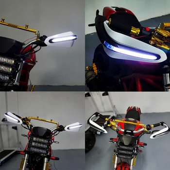 Motocicleta mânerul din mână paznici ghidon de protecție cu lumină pentru gilera runner motocicleta faruri yz 125 bmw r1200gs lc