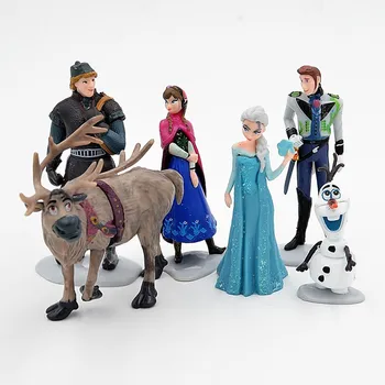 Printesa congelate Anna, Elsa, Kristoff, Sven Olaf PVC Figurine Model de Păpuși pentru Copii Colecția de Cadouri de Crăciun Jucării Disney 4-11cm