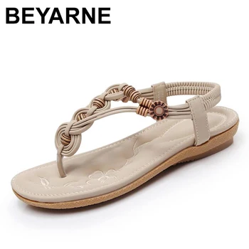 BEYARNE livrare Rapida Femei sandale 2020 piele PU moale Stras sandale femei de moda de Vara flip-flops, sandale, pantofi femei