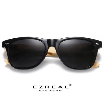 EZREAL ochelari de Soare din Lemn Bărbați Femei Bambus ochelari de Soare Masculin Feminin de Călătorie Ochelari de Soare Ochelari de Epocă din Lemn Templu Ochelari de vedere