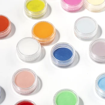 18 Culori Acrilice Nail Art Sfaturi UV Gel de Pulbere de Praf DIY Decorare Set Manichiura Nail Art Decor Accesorii Ozdoby Face Paznokc