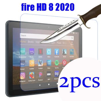 2-pachete Temperat Pahar Ecran Protector pentru Aamzon kindle fire HD 8 plus HD 10 2019 2020 8