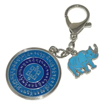 Cu Feng Shui Anti-Jaf Amuleta cu Albastru Rinocer si Elefant W4138