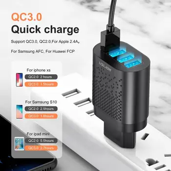 Quick Charge 3.0 Adapter UE/SUA Plug Încărcător USB Portabil Încărcător de Călătorie 4 Port 48W Rapid Încărcătoare de Perete Universal Pentru Telefon Mobil