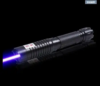 FIERBINTE! focusable de mare putere 90000m laser albastru pointer 450nm meciul de ardere/de hârtie/lemn uscat/lumânare/negru transport gratuit