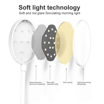 Clip Wireless Lampă de Masă de Studiu Atinge 1200mAh baterie Reîncărcabilă Lectură LED Lampa de Birou USB Lumina Tabelul Flexo Lămpi de Masă Caldă
