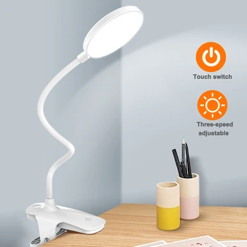 Clip Wireless Lampă de Masă de Studiu Atinge 1200mAh baterie Reîncărcabilă Lectură LED Lampa de Birou USB Lumina Tabelul Flexo Lămpi de Masă Caldă