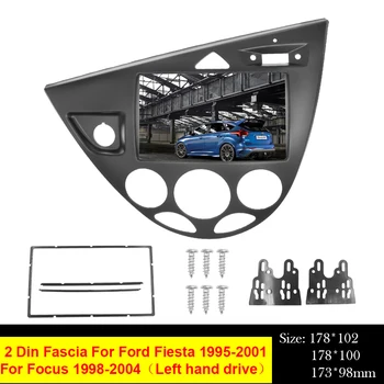 2 Din Fascia Pentru Ford Focus /Fiesta Volan Pe Stânga Stereo Al Mașinii Panoul De Frome Montare Montare Instalare BEzel Trim Kit