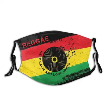 Reggae Păstrați-Vă Calmul Iubesc Muzica Rasta Reutilizabile Gura Masca De Fata Rastafarian Jamaica Anti Ceata Masca Cu Filtre De Protecție Respiratorie