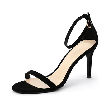 Vara Femei Sandale sandale pantofi cap Rotund Catarama 8.5 CM pentru Femei cu toc subtire Birou Femei Pantofi