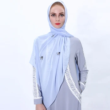 Sifon Abaya Hijab Eșarfă Musulmane Hijab Folie Cap Turbane Pentru Femei Jilbab-Ul Headscarfs Foulard Voile Turbante Femme Musulmani
