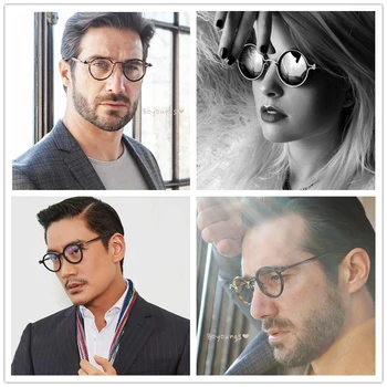 2020 Rundă de titan rama de ochelari pentru bărbați ochelari de vedere femei rame de ochelari de calculator miopie Retro Brand vintage optice, ochelari de Tocilar