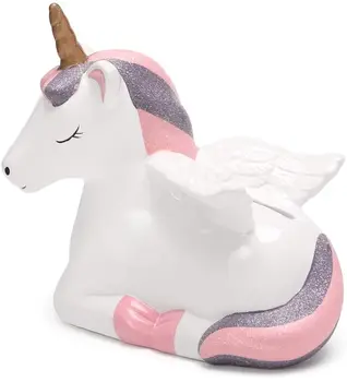 Unicorn pusculita pentru Fete,Ceramică Copil de Bani Banca Noutate Bănci Monedă Mai bun de Crăciun, Ziua de naștere a Nou Termen Mare Decor Acasă