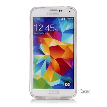 Pentru Samsung Galaxy S5 caz Silicon Moale TPU acoperire Pentru Samsung Galaxy S 5 SV I9600 G900S 5.1