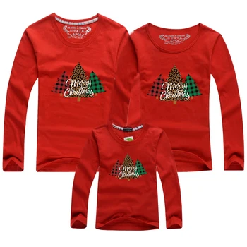 2020 Crăciun Lungă perioadă de furtune mâneci lungi T-Shirt de Crăciun de Familie Haine de Potrivire Tata Mama Copii Baby Festivalul de Îmbrăcăminte Mami și cu Mine Haine