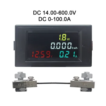 DC 14.00-600.0 V 20A/50A/100A Voltmetru Ampermetru Baterie de Masina Tester Electronic de Tensiune de Alimentare Curent Contor de Energie Monitor