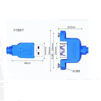 USB 3.0 de sex masculin la feminin Cablu de extensie de pe panoul de montare șurub de blocare conector adaptor (Cu șuruburi) 30 cm/60 cm/100 cm/150 cm/300cm/500cm