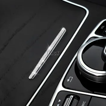Pentru Mercedes Benz C E GLC Class W205 W213 X253 Accesorii Auto Consola centrala Cana de Apa Flip Trim Diamond Capac de Argint Autocolant