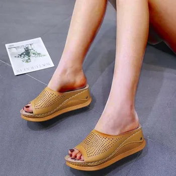 2021 Pantofi de Vara pentru Femei Roma Sandale Casual Femei Pene Sandale Pantofi Moi Brand de Moda Doamnelor Tocuri Pană pantofi pentru femei
