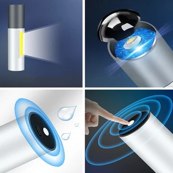 Mini USB Reincarcabila Lanterna cu LED 3 Moduri de Iluminare rezistent la apa Lanterna Zoom Portabil cu Baterie Built-in de Camping în aer liber Flash de Lumină