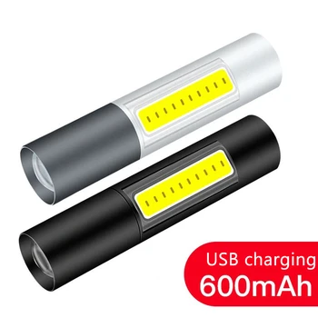 Mini USB Reincarcabila Lanterna cu LED 3 Moduri de Iluminare rezistent la apa Lanterna Zoom Portabil cu Baterie Built-in de Camping în aer liber Flash de Lumină