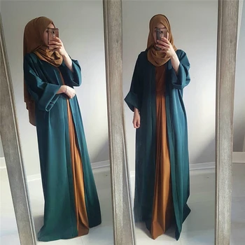 Haine islamice pentru Femei Abaya Musulman Moda Rochie Caftan Maneca Lunga Cardigan Solid Arab din Dubai turc Islam Rochii