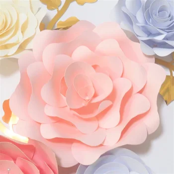 Manual Fișe de Trandafir DIY Hârtie Flori Frunze Set Pentru Nunta si Eveniment Fundaluri Decoratiuni Pepinieră de Perete Deco Tutoriale Video