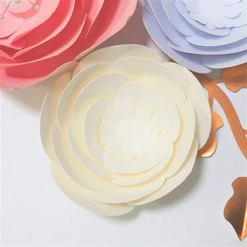 Manual Fișe de Trandafir DIY Hârtie Flori Frunze Set Pentru Nunta si Eveniment Fundaluri Decoratiuni Pepinieră de Perete Deco Tutoriale Video