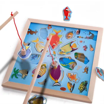 Educative pentru copii, Jucarii Magnetice Pisoi Pescuit Puzzle Grădiniță Montessori Educația Timpurie Puzzle Jucării pentru Copii
