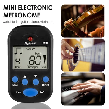 Mini Metronom Digital Multifunctional Bate Tempo Metronom Pentru Pian, Chitara, Saxofon, Flaut, Vioară, Tobe