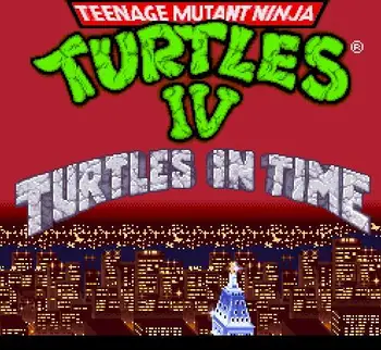 Broaște țestoase IV Turtles In Data de 16 biți Mare Gri Carte de Joc Pentru NTSC Joc de Jucător