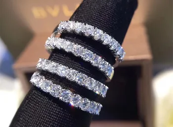 S925 Argint Alb Inel cu Diamant Set pentru Femei Bine Anillos De Bizuteria Argint 925 Bijuterii Bijoux Femme Diamond Piatră prețioasă