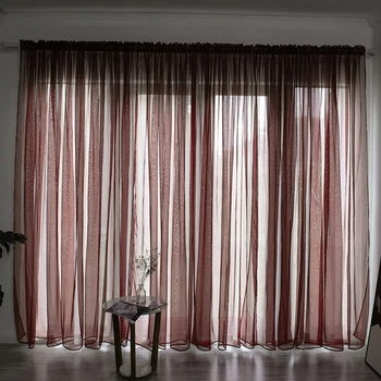 1 Bucată Transparentă Voile Perdele Tul Meci Acasă Decor Dormitor Windows Draperii Moderne Pură Culoare Solidă Design