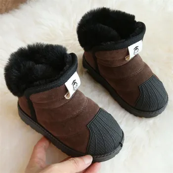 MHYONS Iarna pentru Copii Fete Baieti Cizme de Zăpadă Caldă în aer liber pentru Copii Cizme Impermeabil anti-alunecare Copii Cizme de Pluș pentru Sugari Pantofi de Bumbac