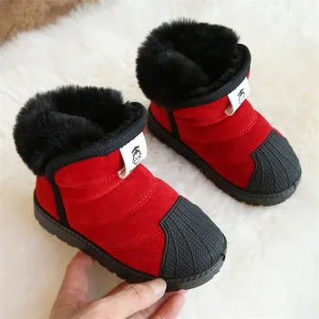 MHYONS Iarna pentru Copii Fete Baieti Cizme de Zăpadă Caldă în aer liber pentru Copii Cizme Impermeabil anti-alunecare Copii Cizme de Pluș pentru Sugari Pantofi de Bumbac