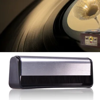 Vinil Mâner Negru Platane Instrument De Curățare Fonograf Spălarea Filtrului Audio Pad Moale Anti-Statice Fibra De Carbon Perie