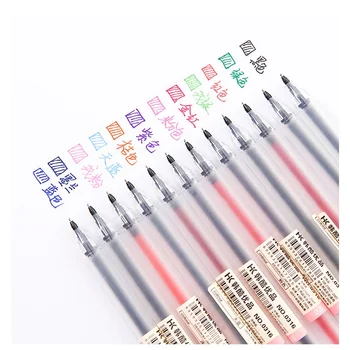 12 Culoare desen de set de pix Transparent mat butoi de 0.5 mm, Pix liner stilouri-marker de scris cadou de Papetărie de Birou școală A6808