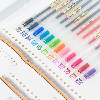 12 Culoare desen de set de pix Transparent mat butoi de 0.5 mm, Pix liner stilouri-marker de scris cadou de Papetărie de Birou școală A6808