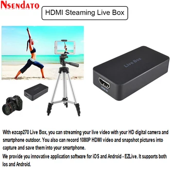 În aer liber Telefon Mobil Difuzat Live Streaming Cutie Joc HDMI Record de Înregistrare Card de Captura Video pentru IOS Android PS4 XBOX TV STB