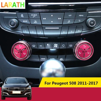 Pentru Peugeot 508 2011-2017 aer condiționat Buton Decorative autocolante Decorative inel Reglabil aer condiționat accesorii auto
