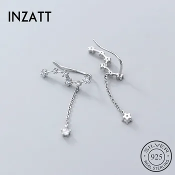 INZATT Real Argint 925 Placat cu Lanț Tassel Picătură Legăna Cercei Pentru Femei de Moda Bijuterii Fine Boem Accesorii
